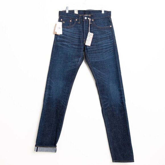 RRL Double RL High Slim East-West Japanese Selvedge Denim Jeans Blue Mens 30x34 - Picture 1 of 14